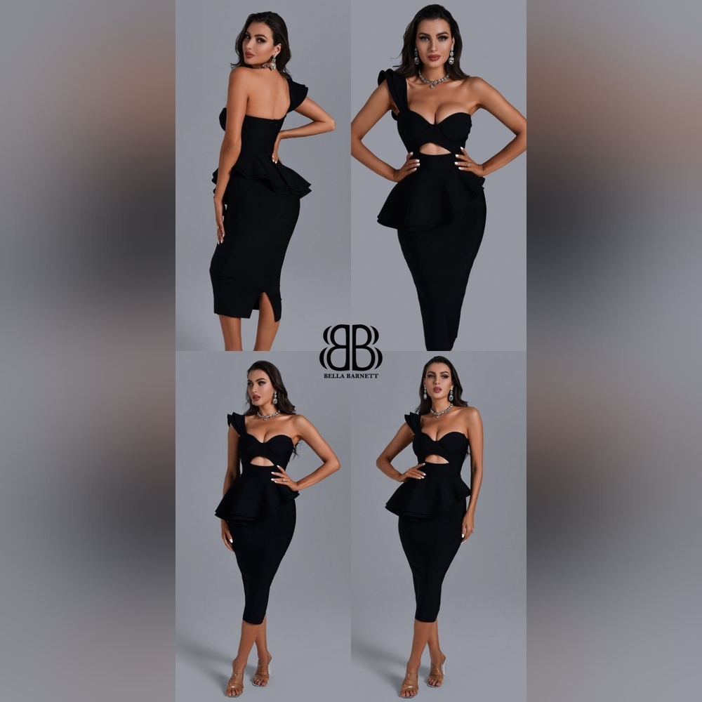 🖤Rare Bella Black Peplum Pencil Skirt